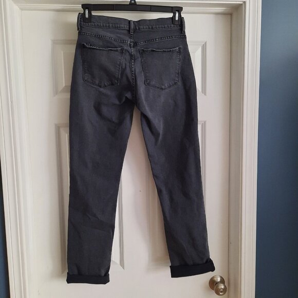 Mott & Bow Jeans Womens 28x32 Gray Black Boyfriend Slim‎ Straight Stretch Denim - Picture 2 of 11